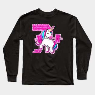 Weightlifting Unicorn / version 2 Long Sleeve T-Shirt